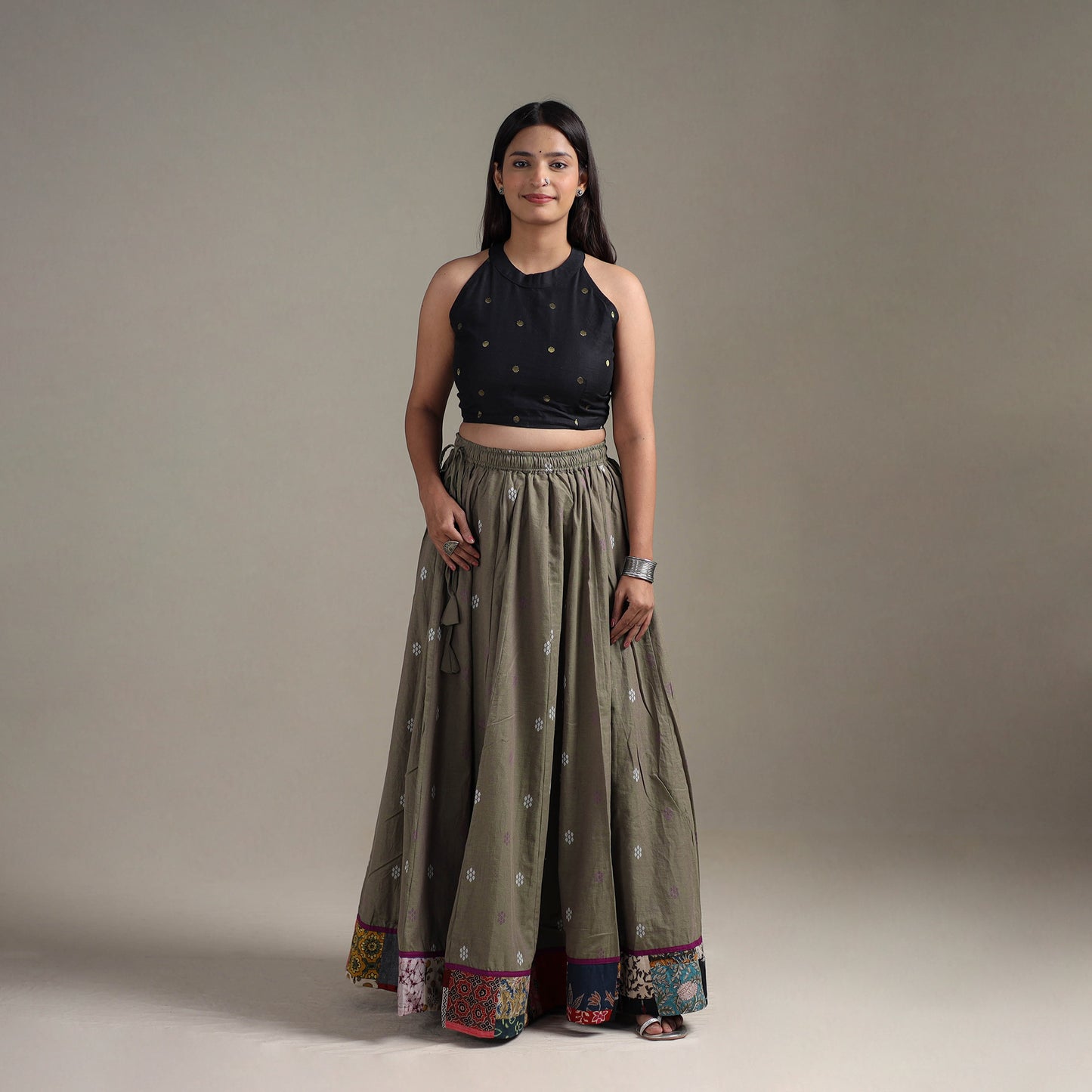 Jacquard 24 Kali Patchwork Cotton Long Skirt 03