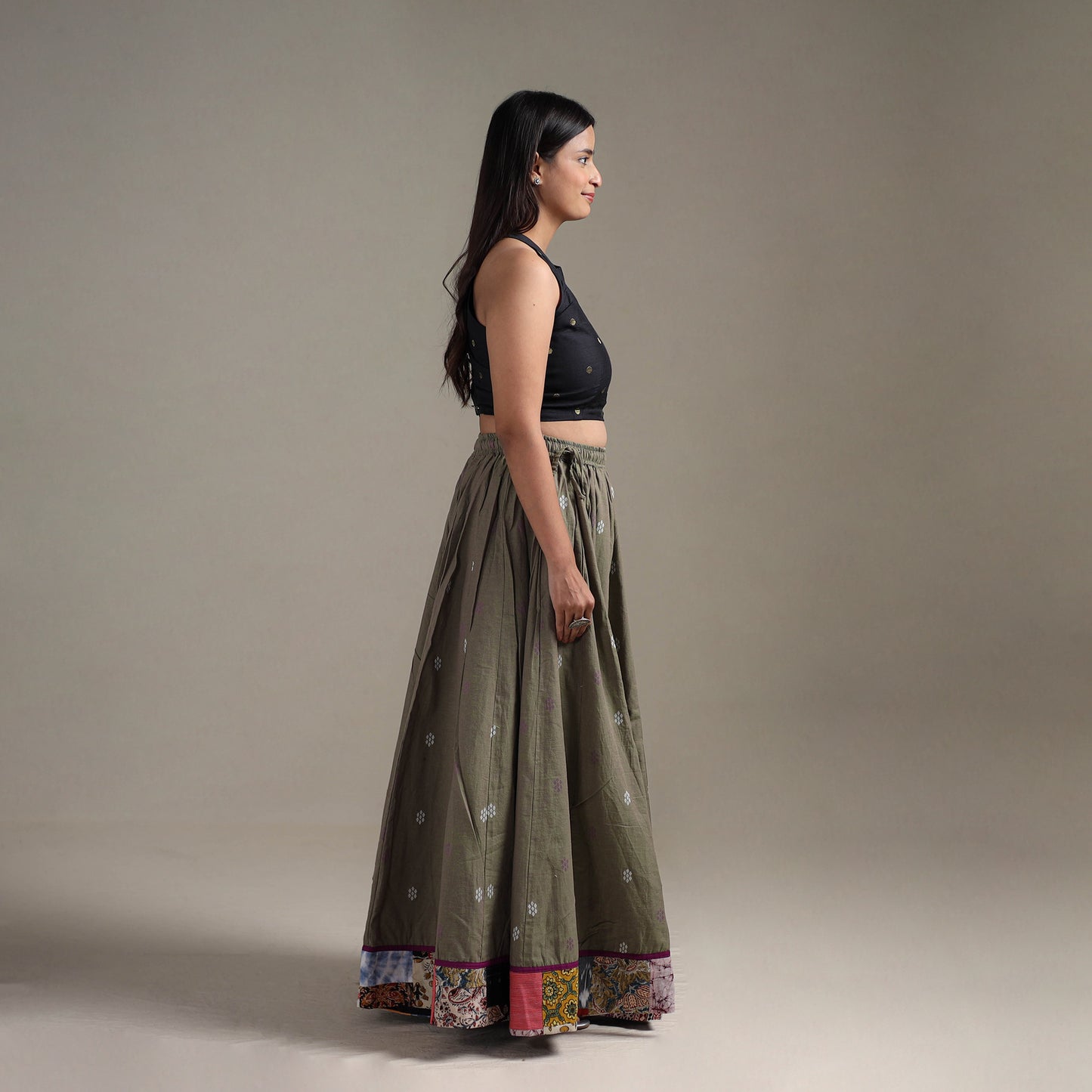 Jacquard 24 Kali Patchwork Cotton Long Skirt 03