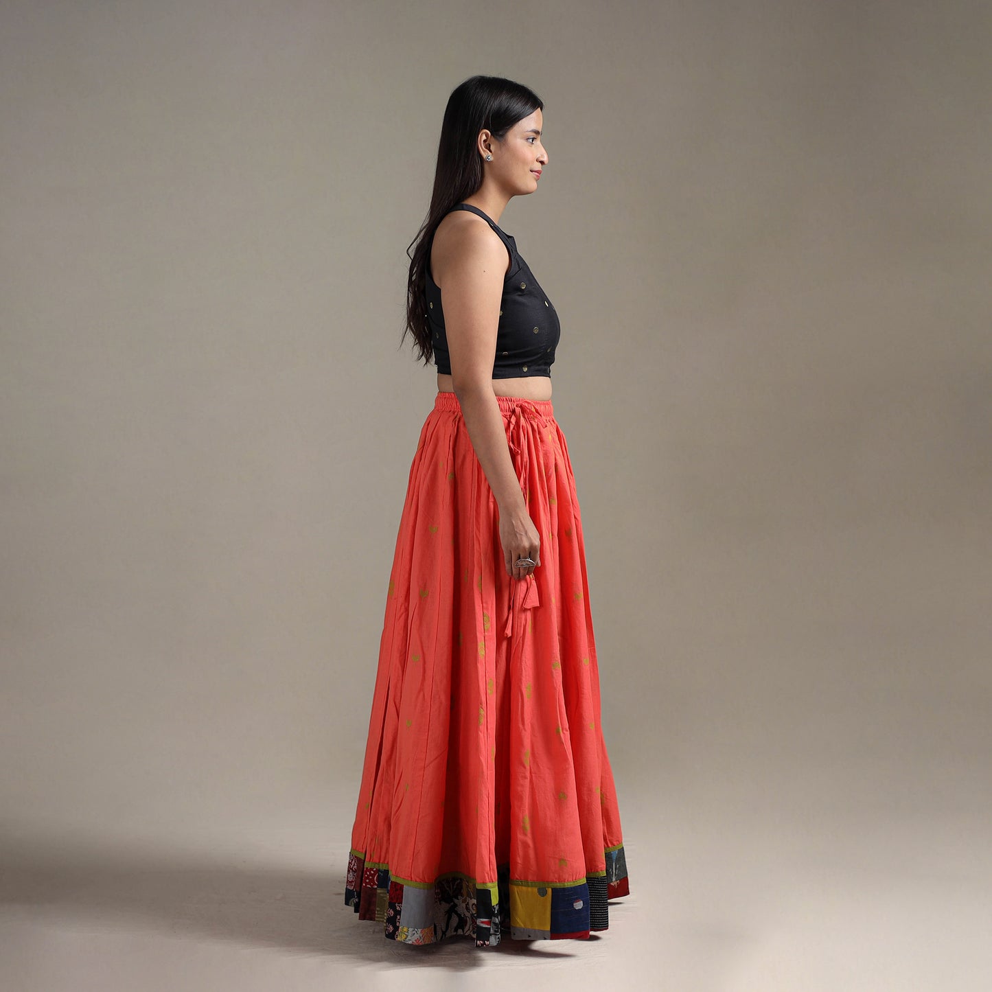 Jacquard 24 Kali Patchwork Cotton Long Skirt 04