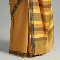 Yellow - Traditional Vidarbha Tussar Silk Cotton Handloom Saree with Woven Border 30