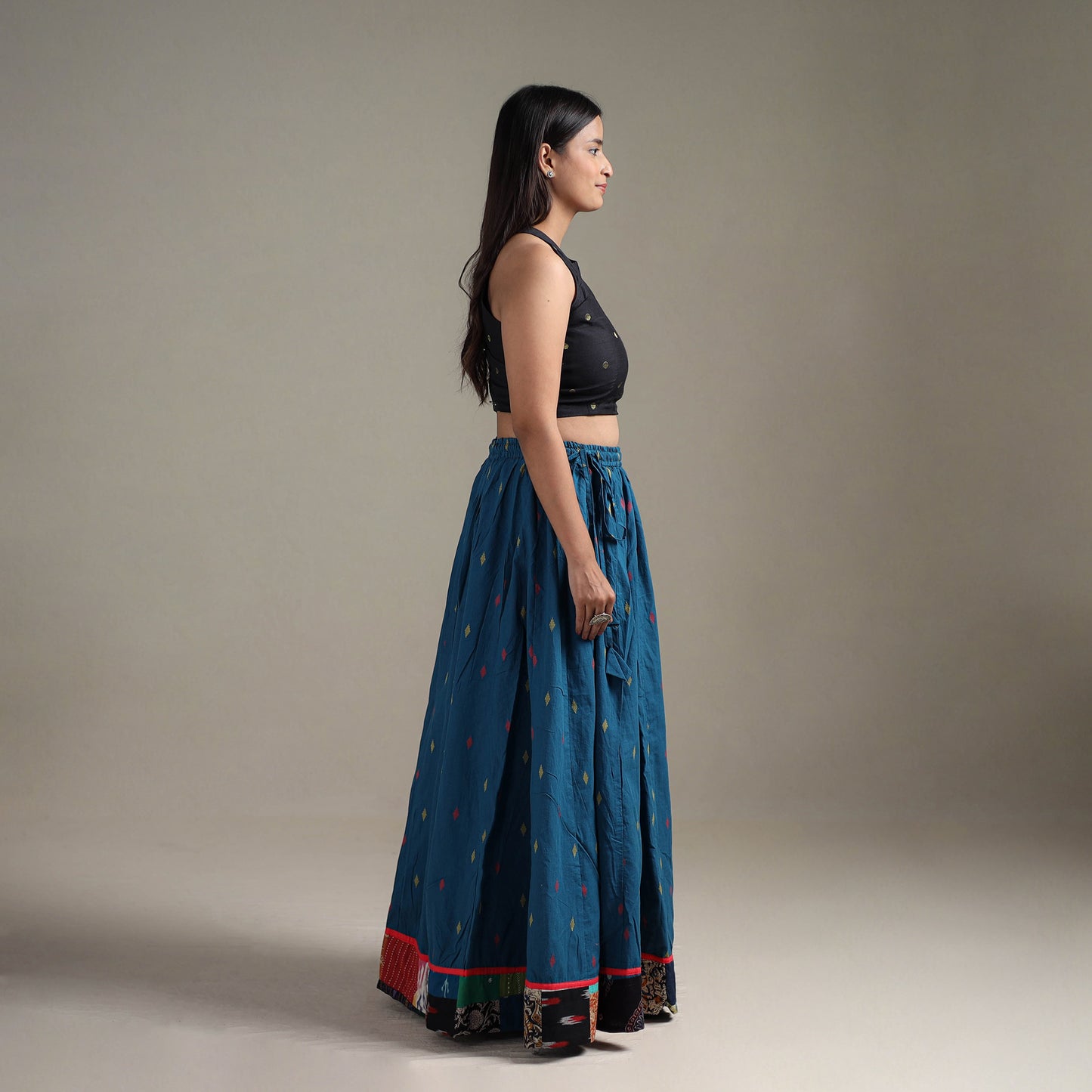 Jacquard 24 Kali Patchwork Cotton Long Skirt 05