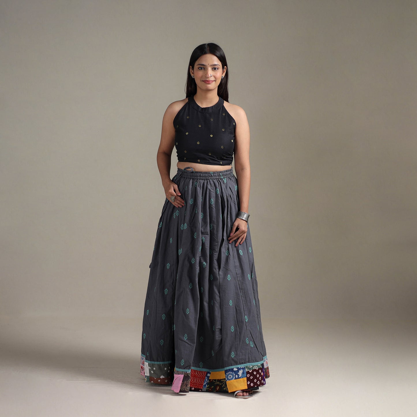 Jacquard 24 Kali Patchwork Cotton Long Skirt 06