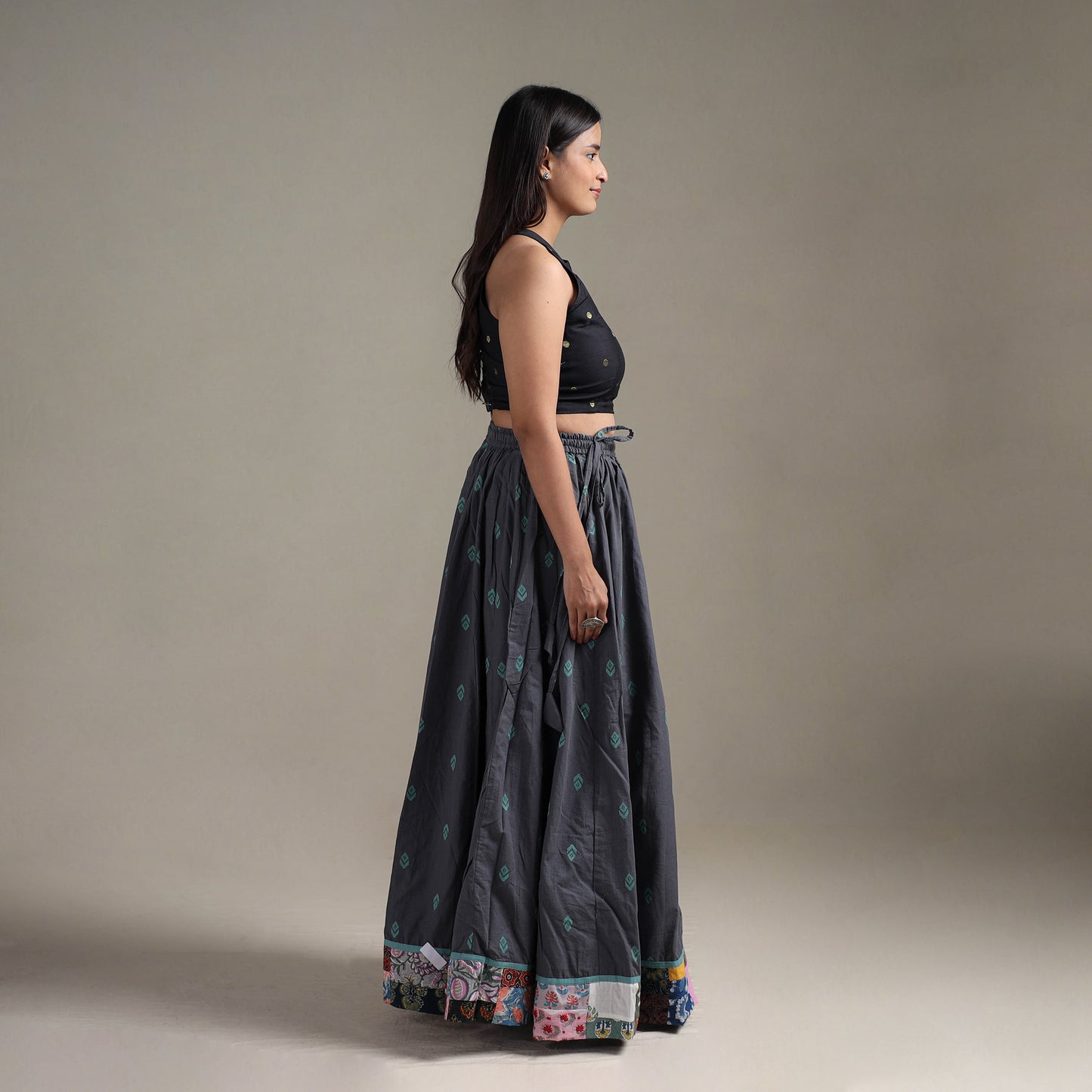 Jacquard 24 Kali Patchwork Cotton Long Skirt 06