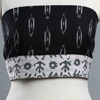 Black - Cotton Pochampally Ikat Blouse Piece 10