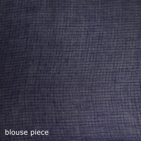 Blue - Nazaakat Kota Doria Cotton Plain Saree with Blouse & Jewellery Set 44