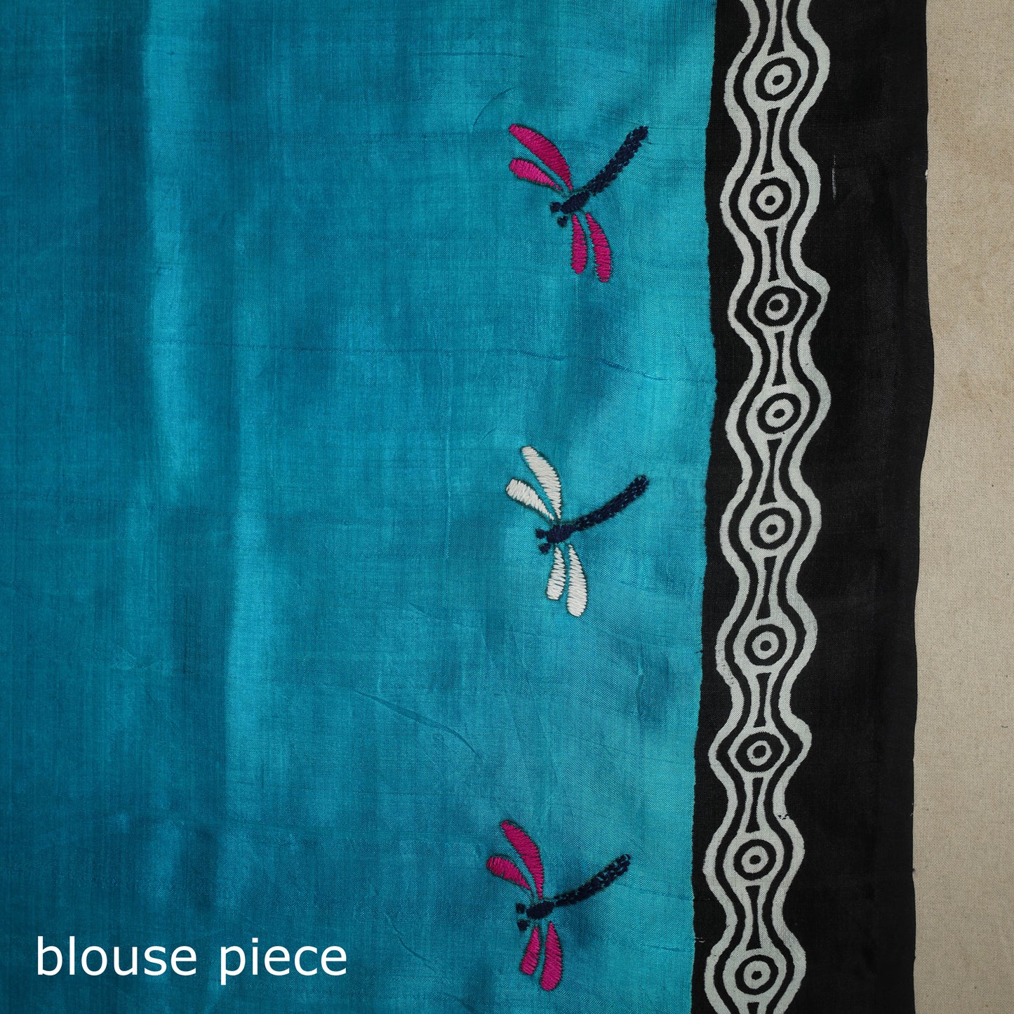 Pink - handpainted bishnupuri silk bengal kantha embroidery