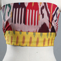 Multicolor - Cotton Pochampally Ikat Blouse Piece 18