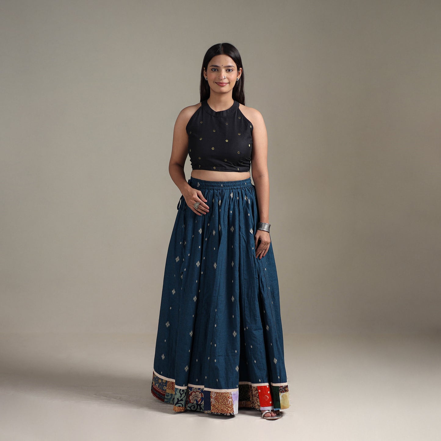 Jacquard 24 Kali Patchwork Cotton Long Skirt 08