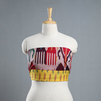 Multicolor - Cotton Pochampally Ikat Blouse Piece 18