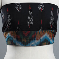 Black - Cotton Pochampally Ikat Blouse Piece 23