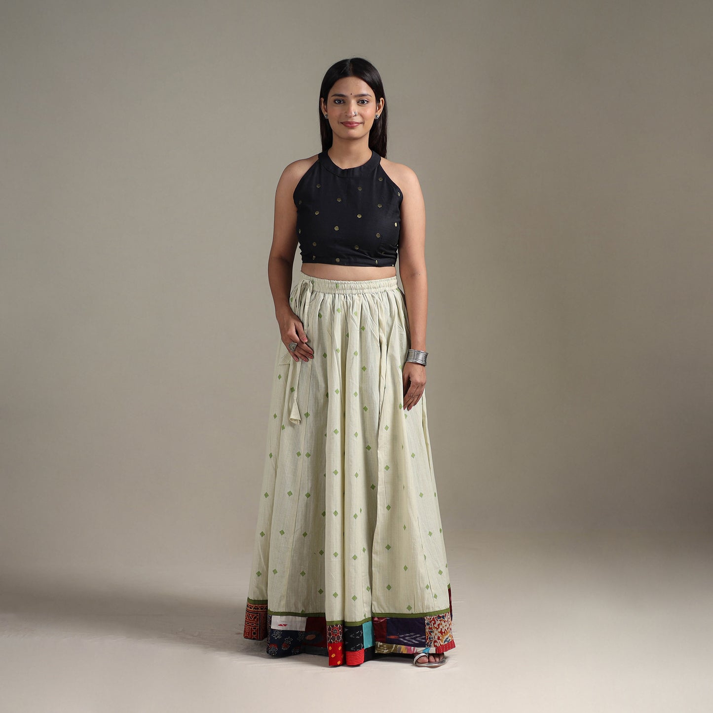 Jacquard 24 Kali Patchwork Cotton Long Skirt 09