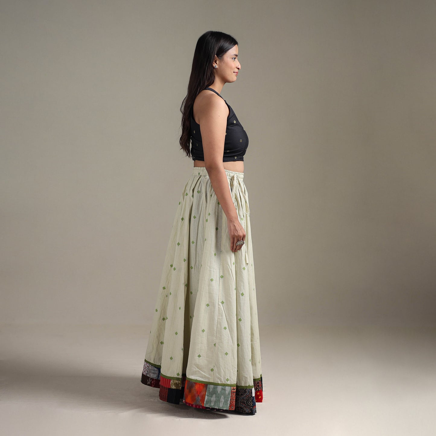 Jacquard 24 Kali Patchwork Cotton Long Skirt 09
