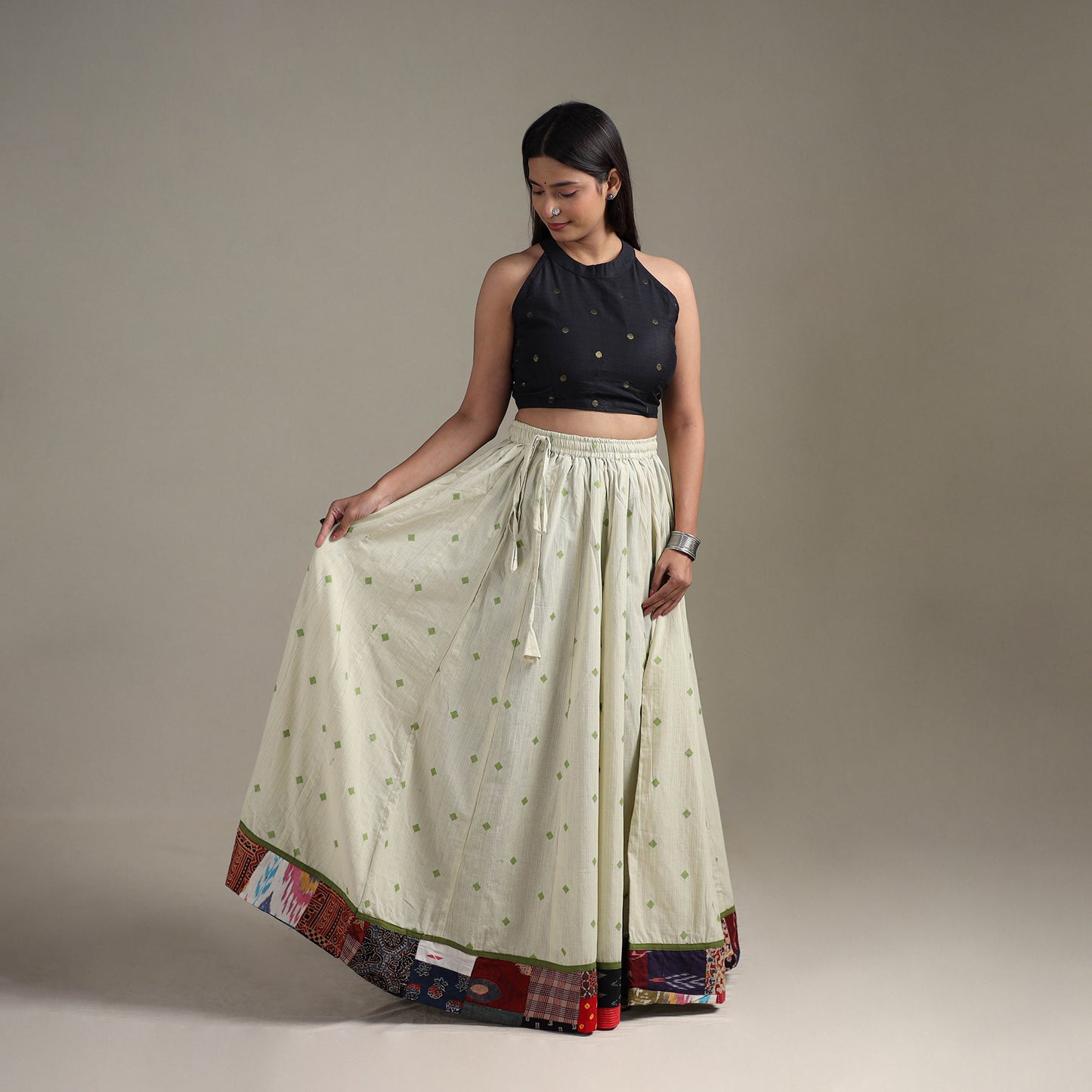 Jacquard 24 Kali Patchwork Cotton Long Skirt 09