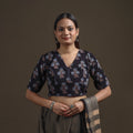 Ajrakh Hand Block Print Natural Dyed Cotton Readymade Blouse 15