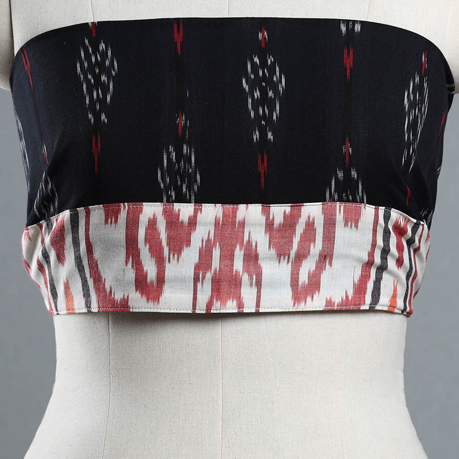 Black - Cotton Pochampally Ikat Blouse Piece 29