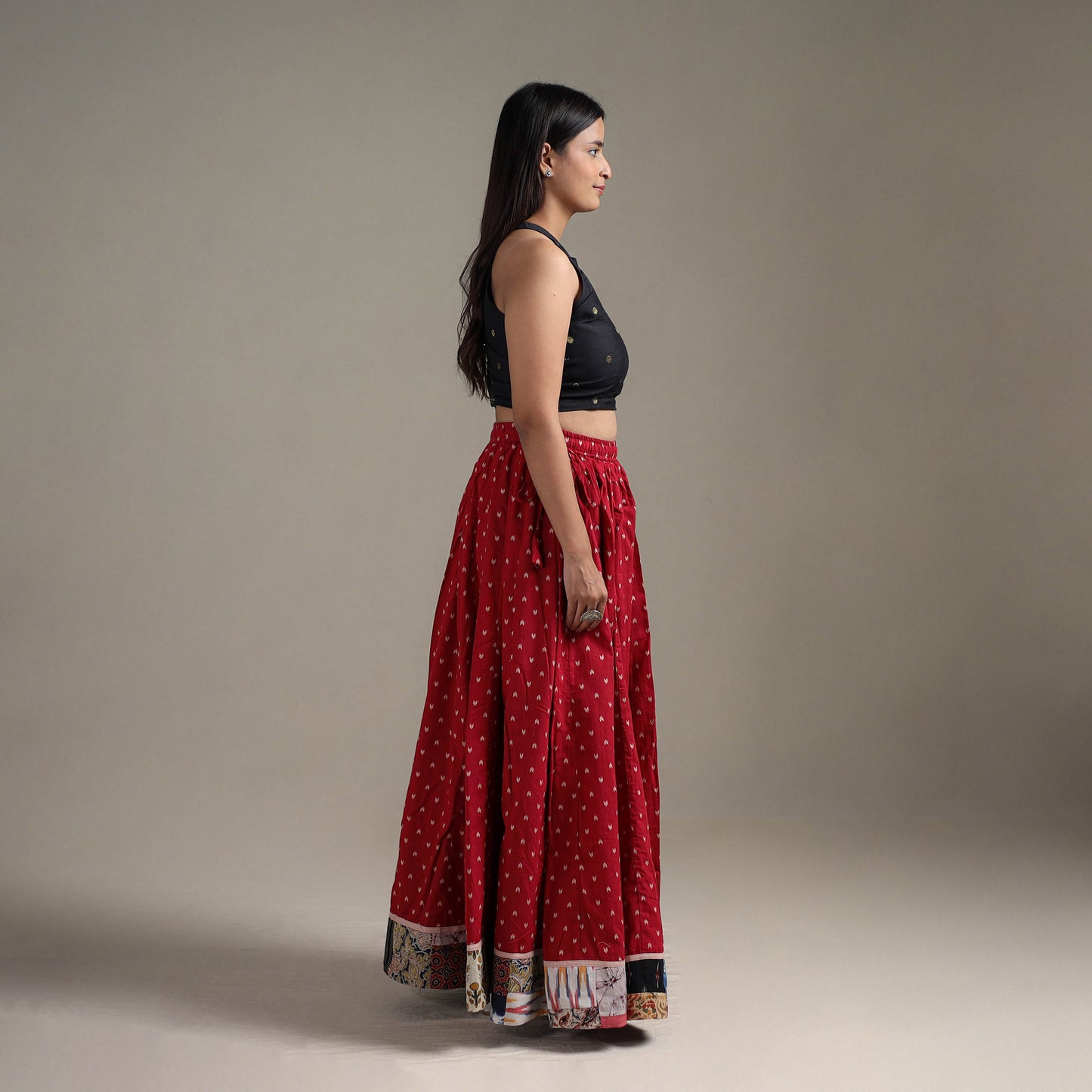 Jacquard 24 Kali Patchwork Cotton Long Skirt 10