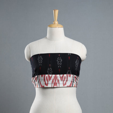 Black - Cotton Pochampally Ikat Blouse Piece 29