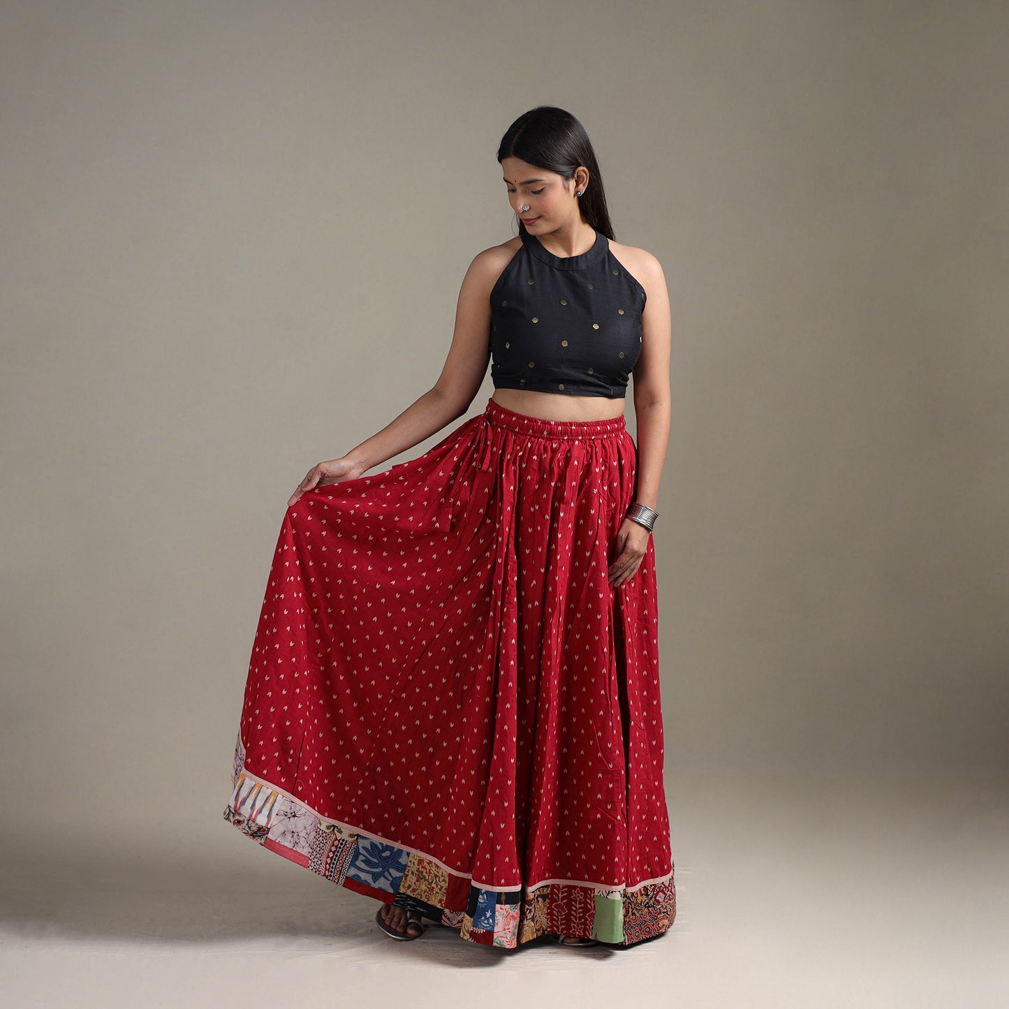 Jacquard 24 Kali Patchwork Cotton Long Skirt 10