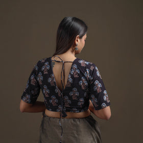 Ajrakh Hand Block Print Natural Dyed Cotton Readymade Blouse 15