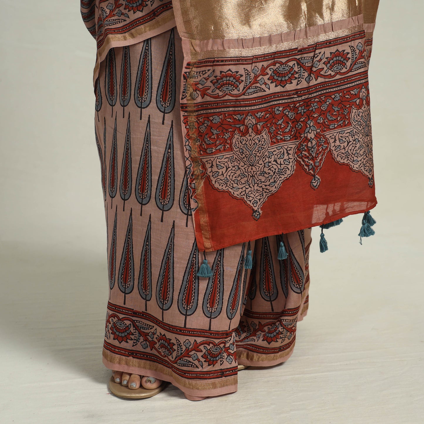 Ajrakh Saree