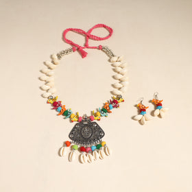 Multicolor - navratri special! German silver shell & thread