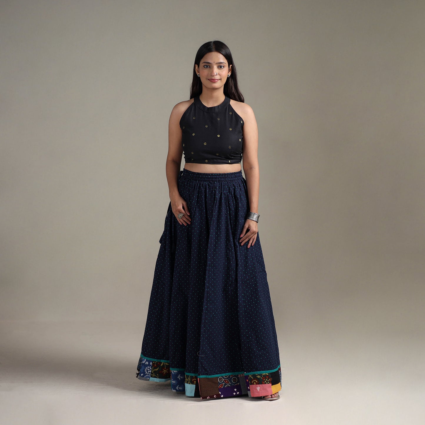 Jacquard 24 Kali Patchwork Cotton Long Skirt 11