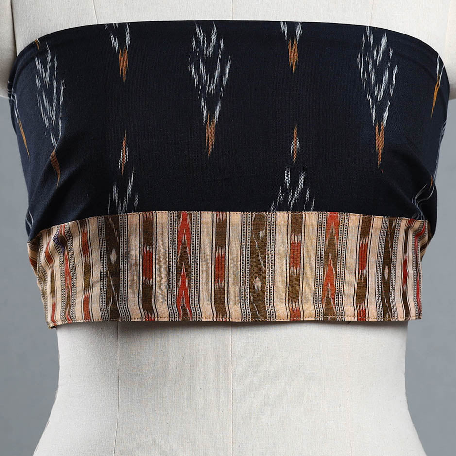 Blue - Cotton Pochampally Ikat Blouse Piece 34