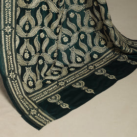 Green - bengal hand embroidery bangalore silk handloom