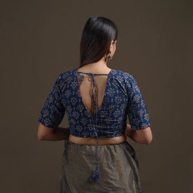 Ajrakh Hand Block Print Natural Dyed Cotton Readymade Blouse 14