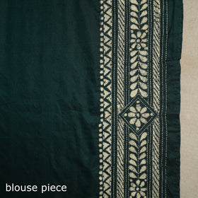 Green - bengal hand embroidery bangalore silk handloom