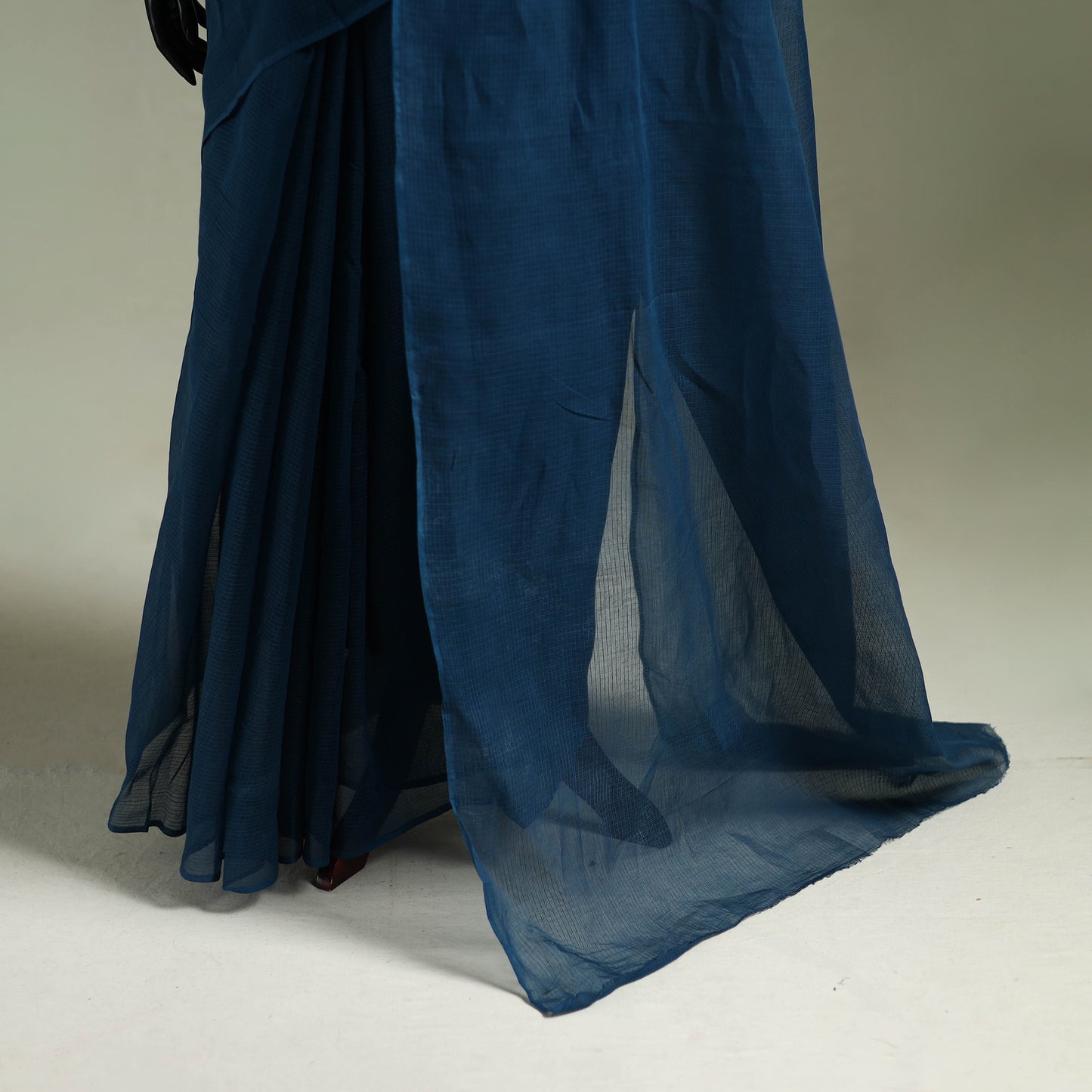 Blue - Nazaakat Kota Doria Cotton Plain Saree with Blouse & Jewellery Set 47