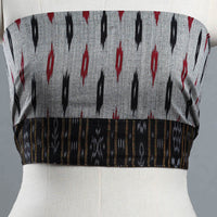 Grey - Cotton Pochampally Ikat Blouse Piece 37