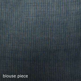 Blue - Nazaakat Kota Doria Cotton Plain Saree with Blouse & Jewellery Set 47