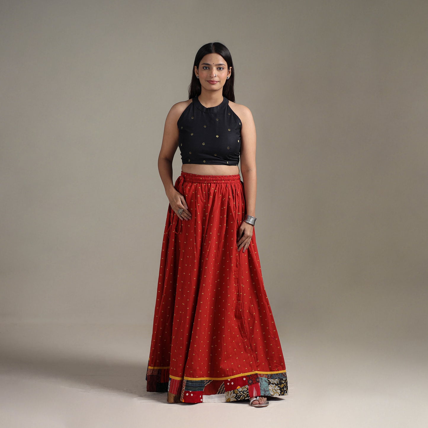 Jacquard 24 Kali Patchwork Cotton Long Skirt 12