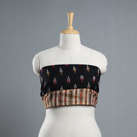 Black - Cotton Pochampally Ikat Blouse Piece 40