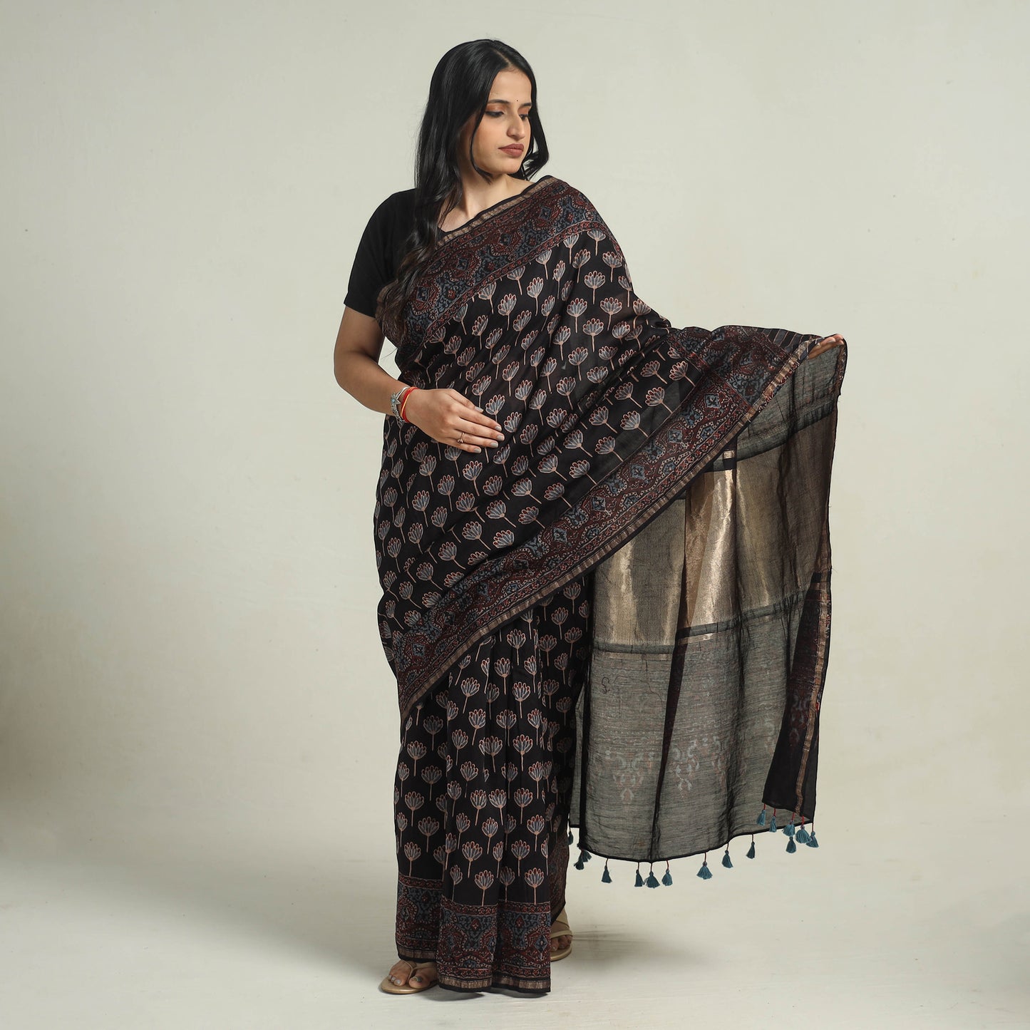 Ajrakh Saree