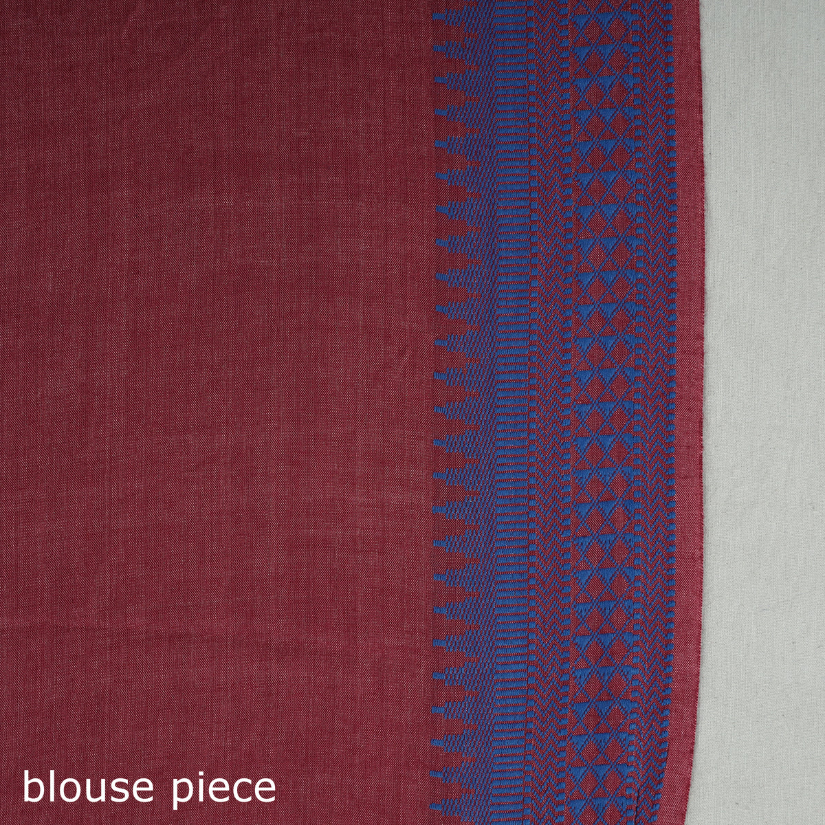 Maroon - Traditional Vidarbha Tussar Silk Cotton Handloom Saree with Woven Border 35