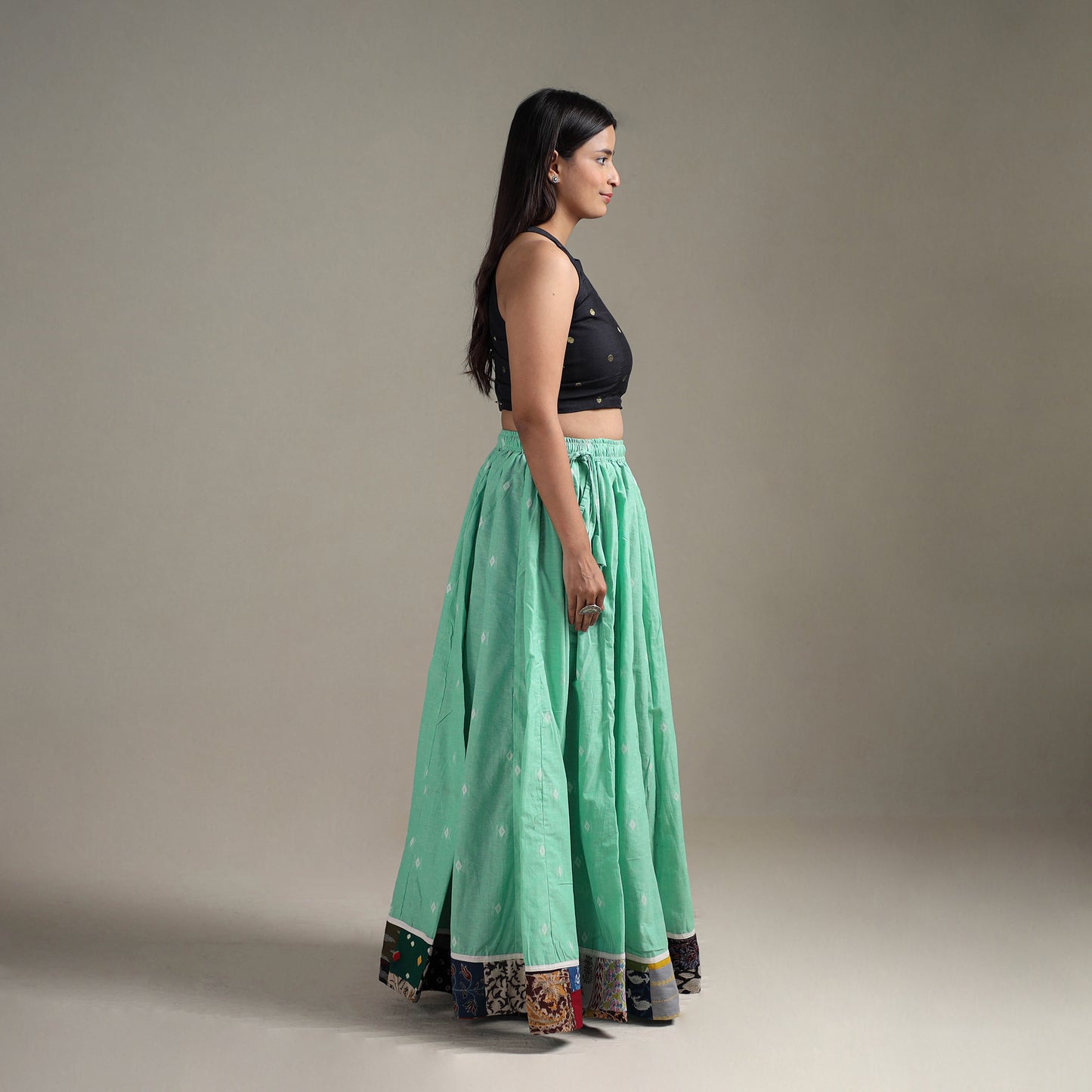 Jacquard 24 Kali Patchwork Cotton Long Skirt 13