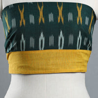 Green - Cotton Pochampally Ikat Blouse Piece 45