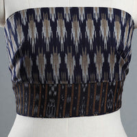 Blue - Cotton Pochampally Ikat Blouse Piece 46