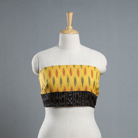 Yellow - Cotton Pochampally Ikat Blouse Piece 47