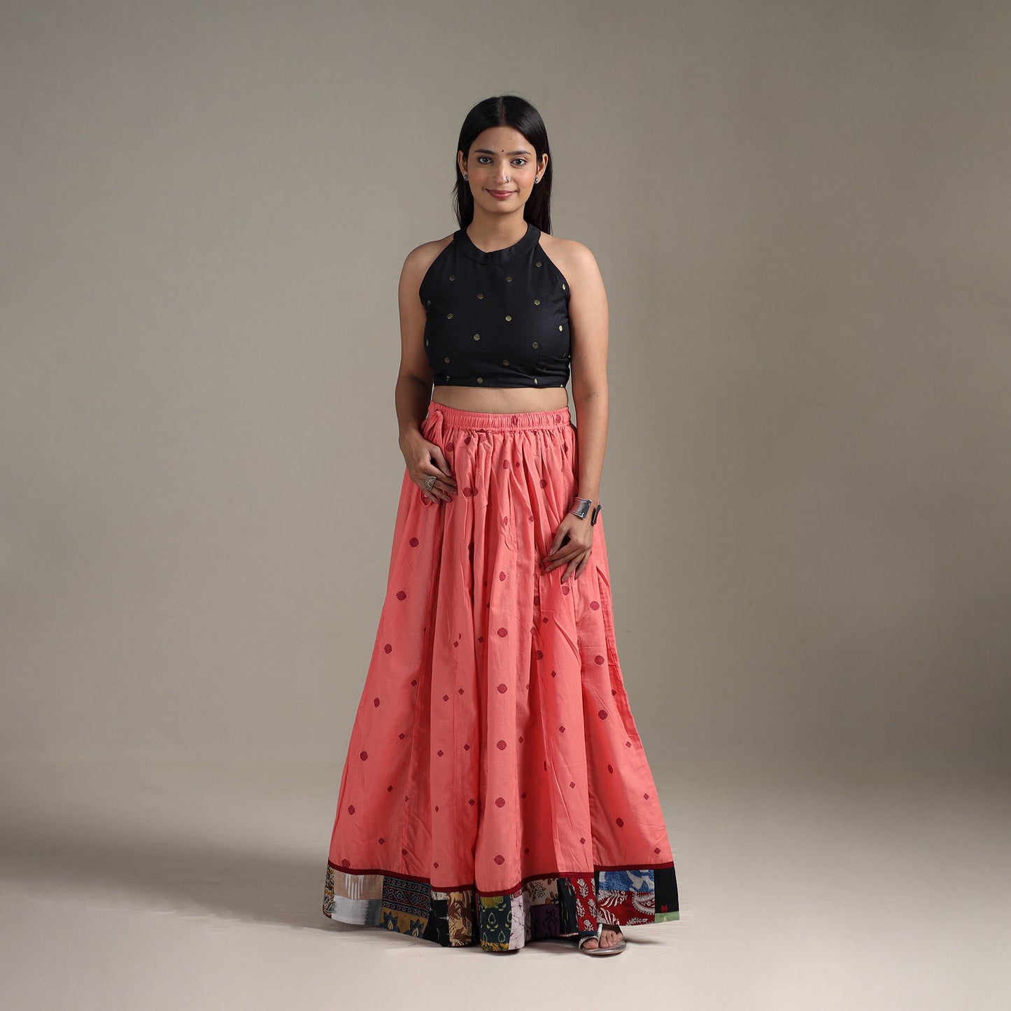 Jacquard 24 Kali Patchwork Cotton Long Skirt 14