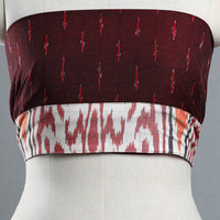 Maroon - Cotton Pochampally Ikat Blouse Piece 49