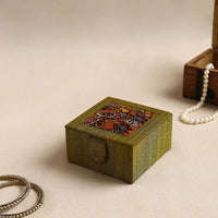 Kalamkari Handpainted Ghicha Silk Bangle Box (Small) 48