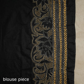 Black - bengal hand embroidery bangalore silk handloom