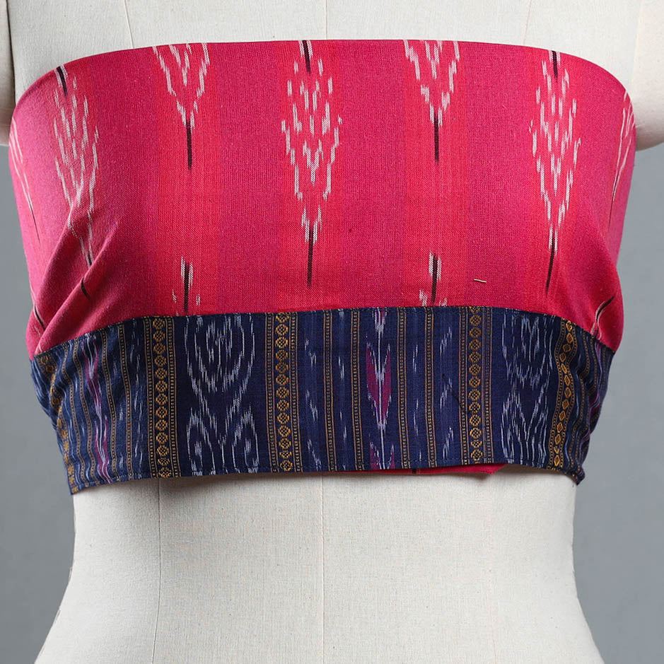 Pink - Cotton Pochampally Ikat Blouse Piece 50