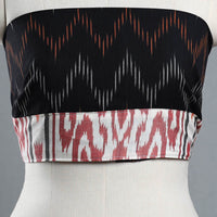 Black - Cotton Pochampally Ikat Blouse Piece 51