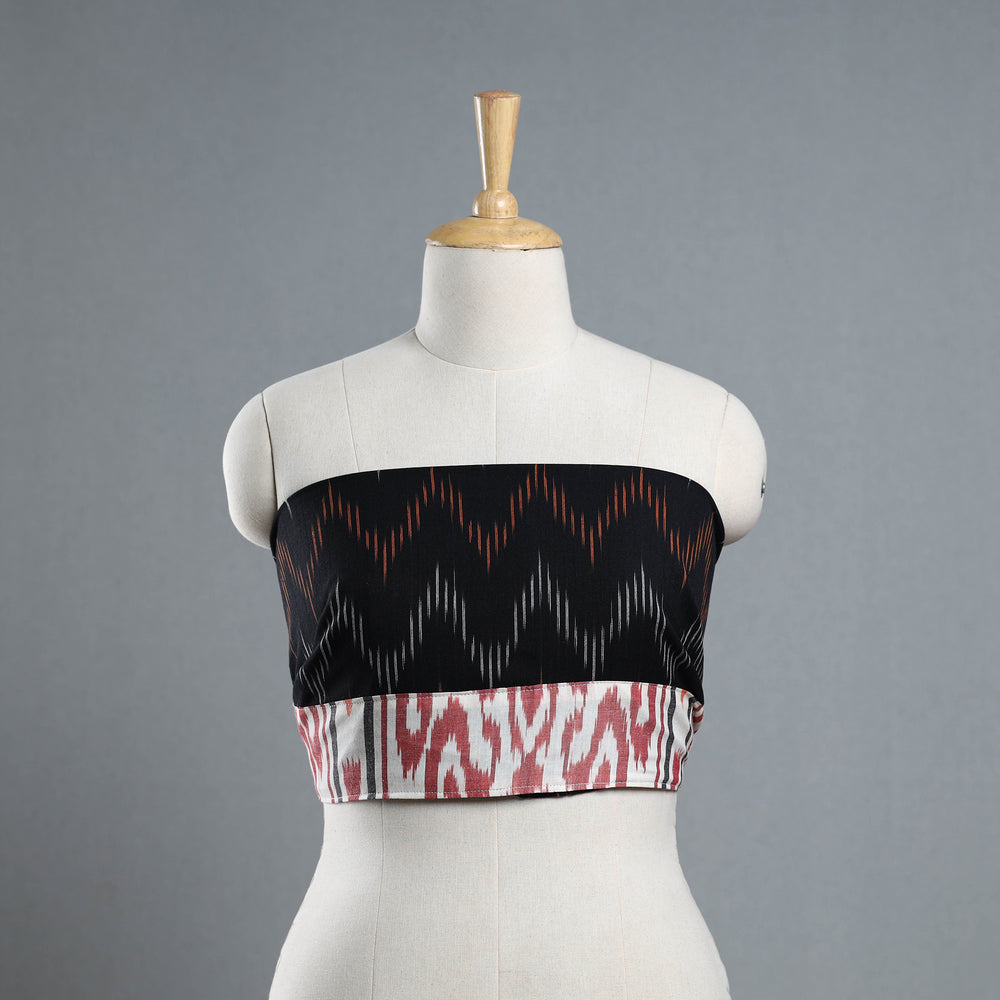 Black - Cotton Pochampally Ikat Blouse Piece 51