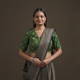 Ajrakh Hand Block Print Natural Dyed Cotton Readymade Blouse 13