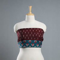 Maroon - Cotton Pochampally Ikat Blouse Piece 52